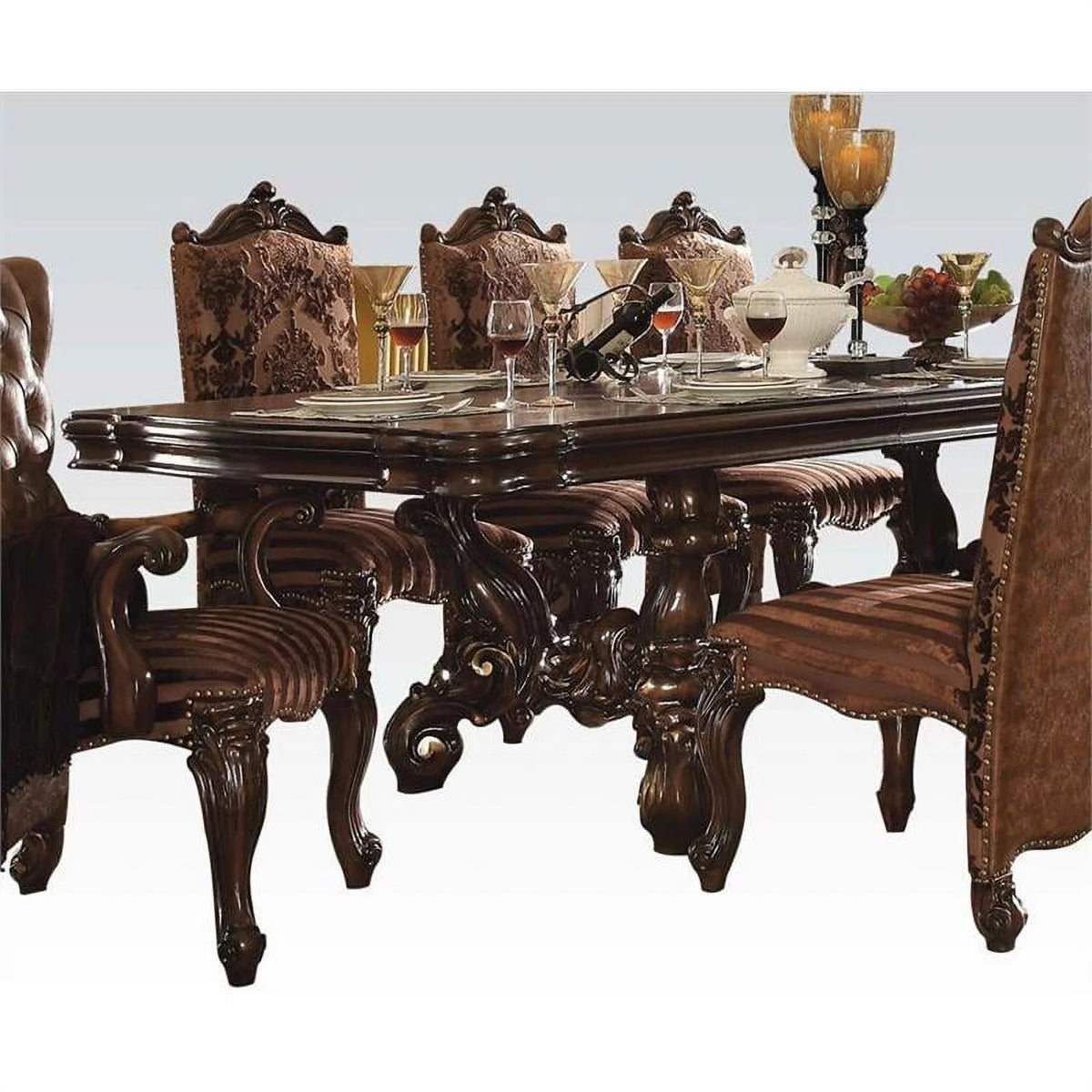 Cherry Oak Dining Table with 2 Extension Leaves X9397