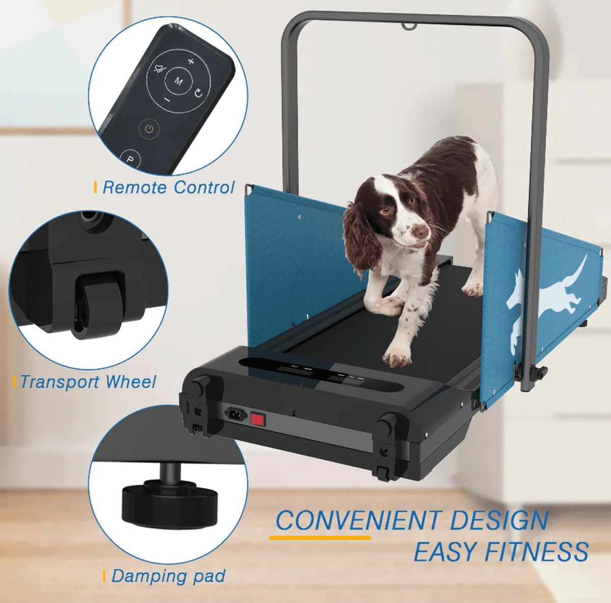 Black Dog Treadmill for Dogs up to 220 lb C977