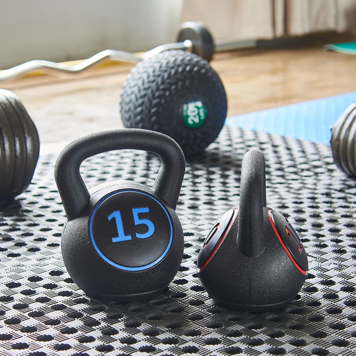Wide Grip Kettlebell Set, 10lb 15lb 20lb N3153