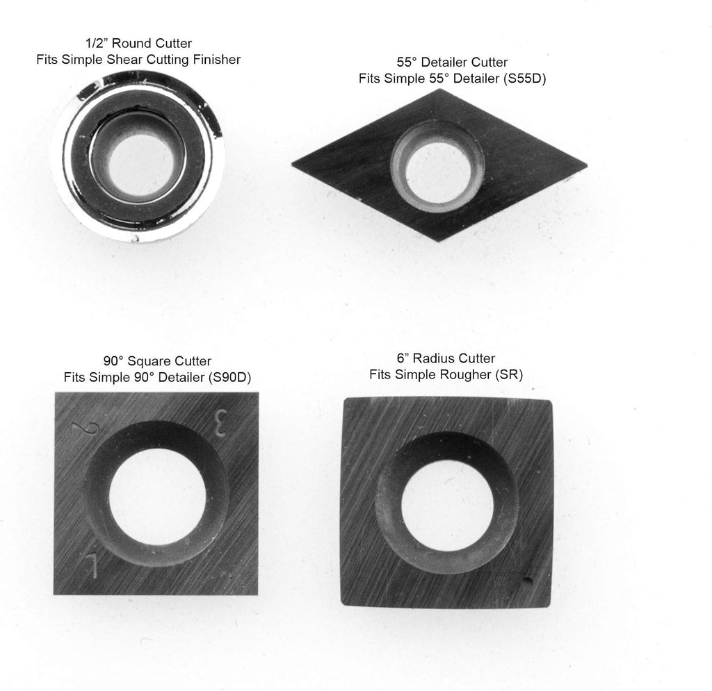 4 Cutter Pack Carbide Cutter for Woodturning Tools M1682