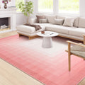 Pink Washable 8x10 Non Slip Area Rug Y57872