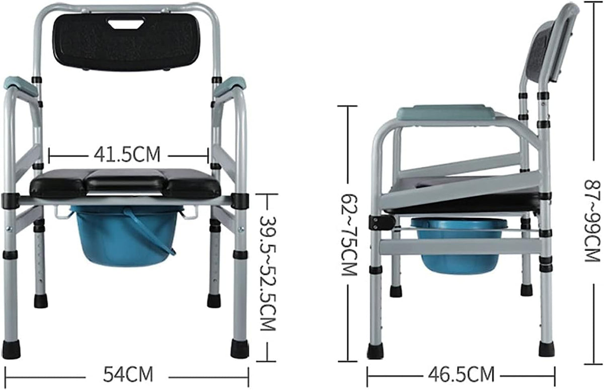 Removable Folding Commode Chair with Arms E272