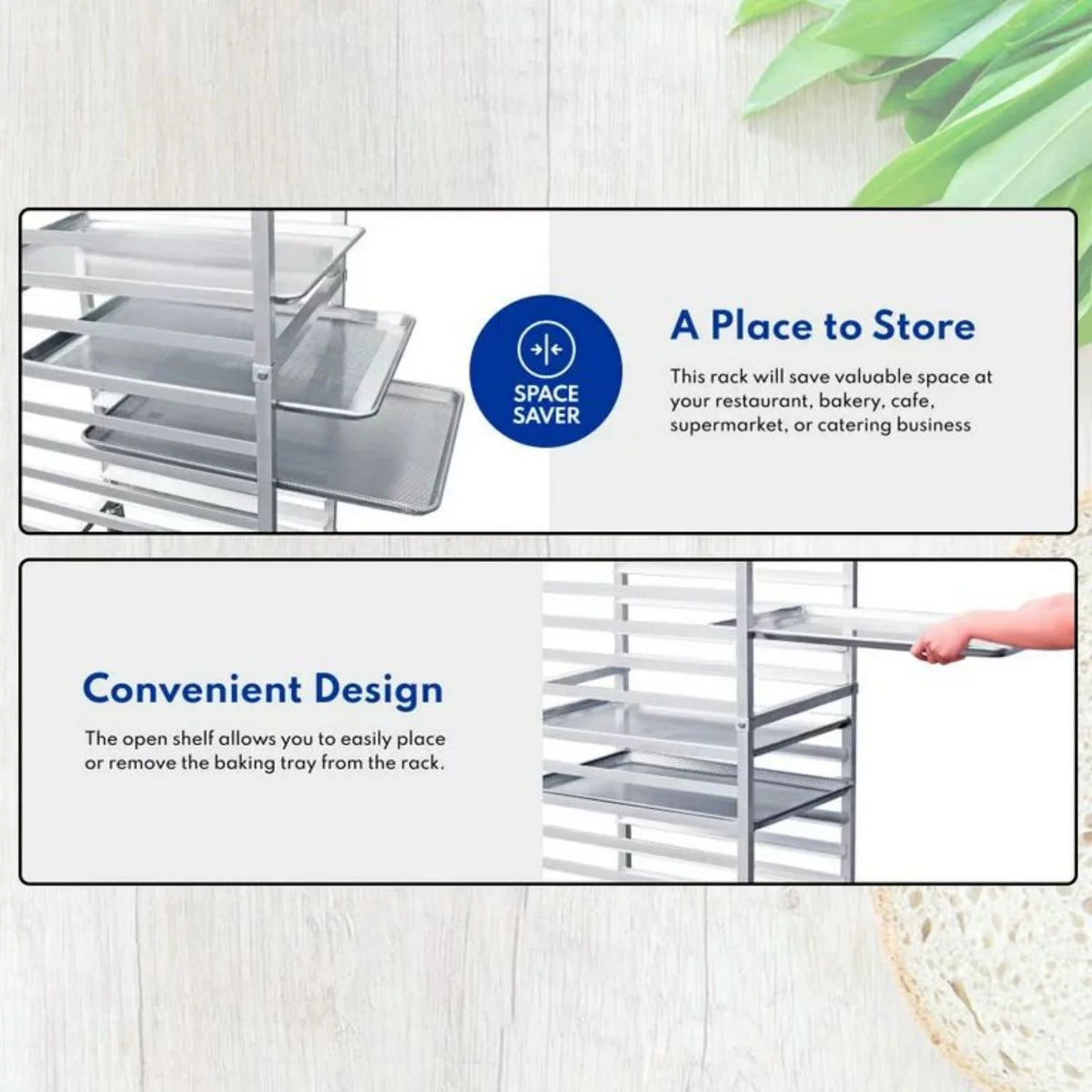 25 Tier Aluminum Bakery Rack with Lockable Wheels B628