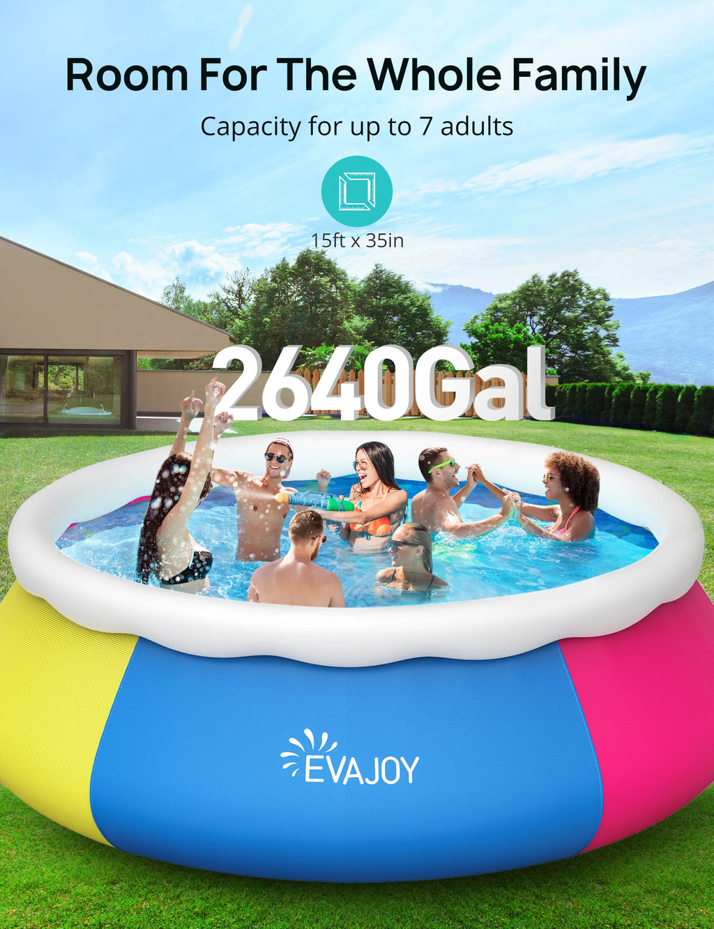 15ft 35in Above Ground Pool with Filter Pump S885