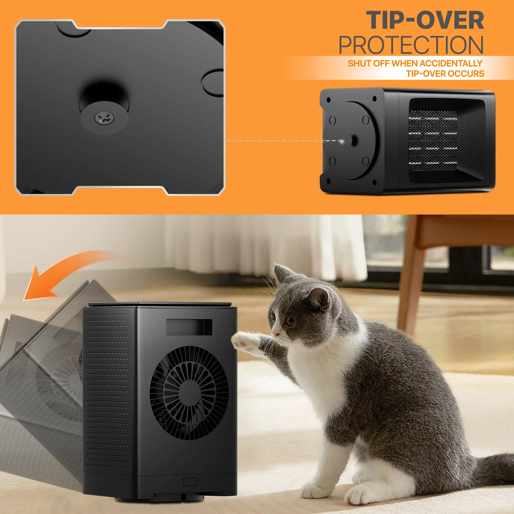 1500W PTC Portable Electric Space Heater with Timer S495