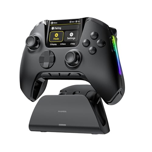 Black Wireless Gaming Controller with Charging Dock S513