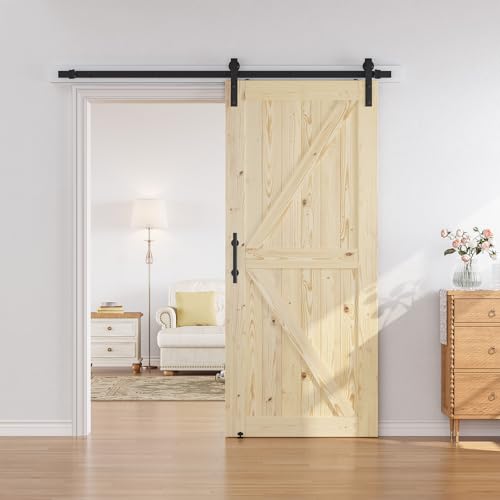 36in x 84in Sliding Barn Door with Hardware Kit H918