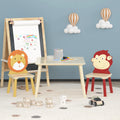 Kids Table and 2 Chairs Set, 3 Pieces Wooden Activity Play Table Set W279800