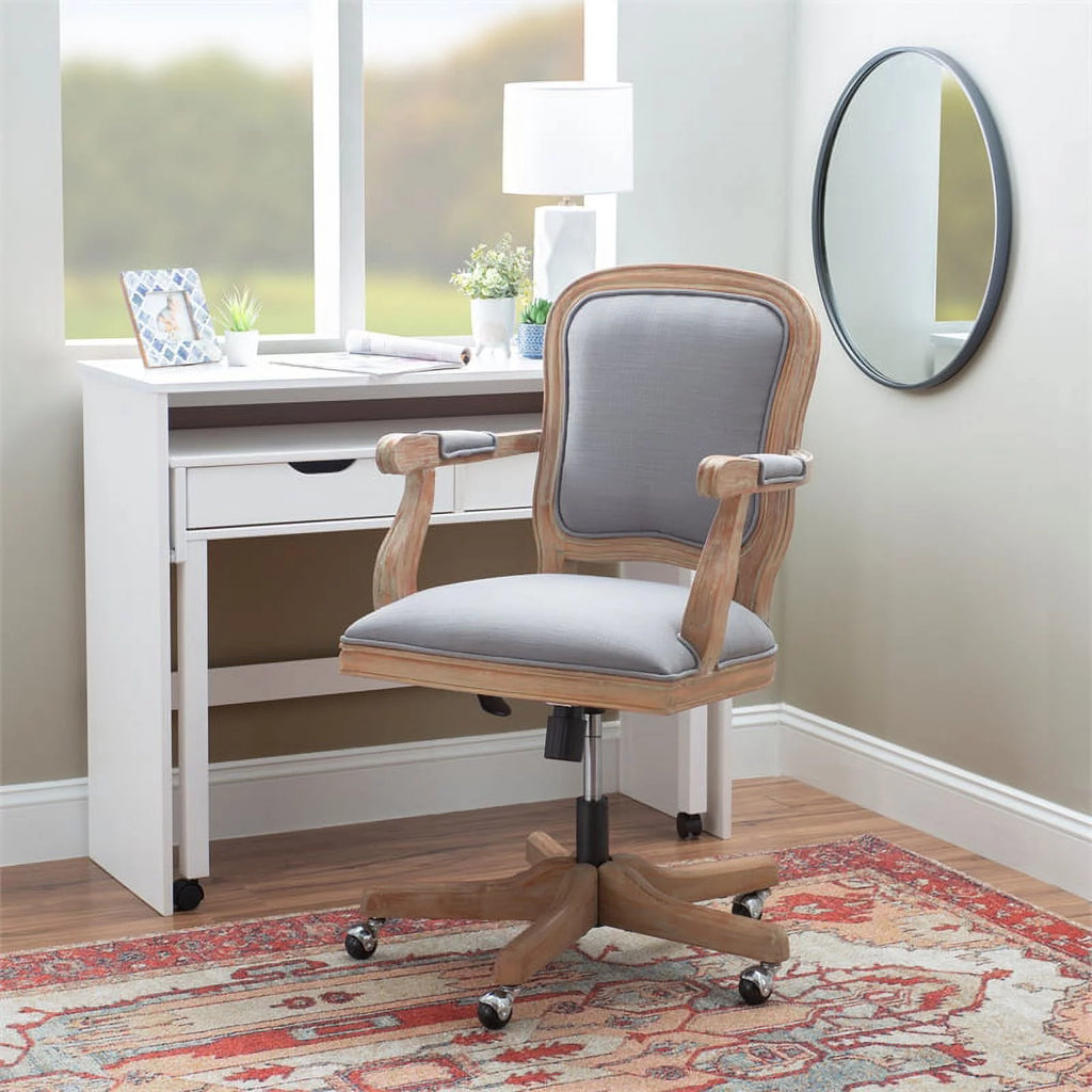Light Gray Upholstered Office Chair Q278