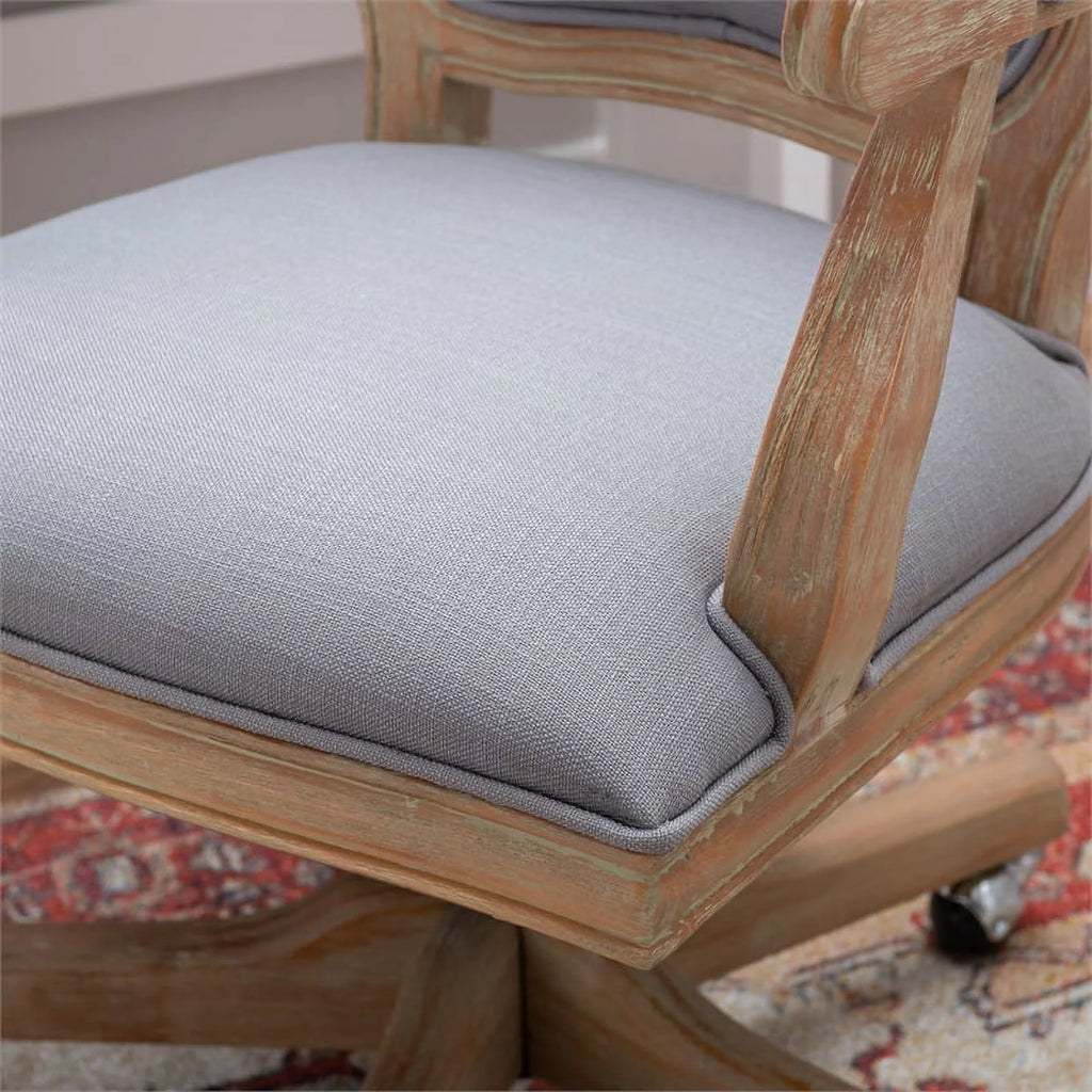 Light Gray Upholstered Office Chair Q278