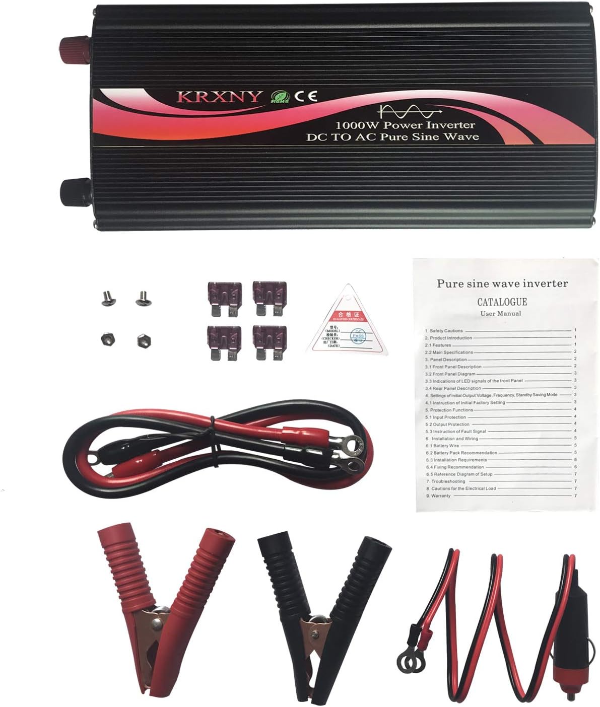 1000W Pure Sine Wave Car Power Inverter 12V DC to 110V AC M217360