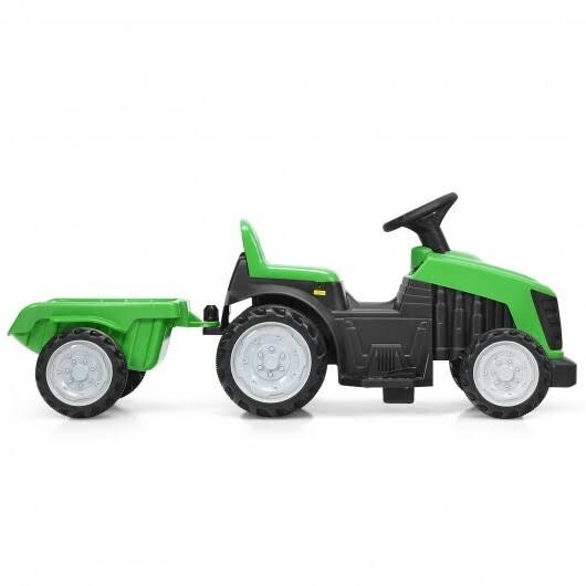 Electric Kids Ride on Tractor with Trailer Green E526729