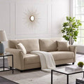Beige Linen Flared Arm Sofa X54805