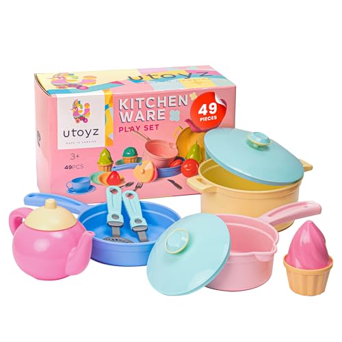 83 Pc Toddler Play Food Set with Toy Pots and Pans K59973