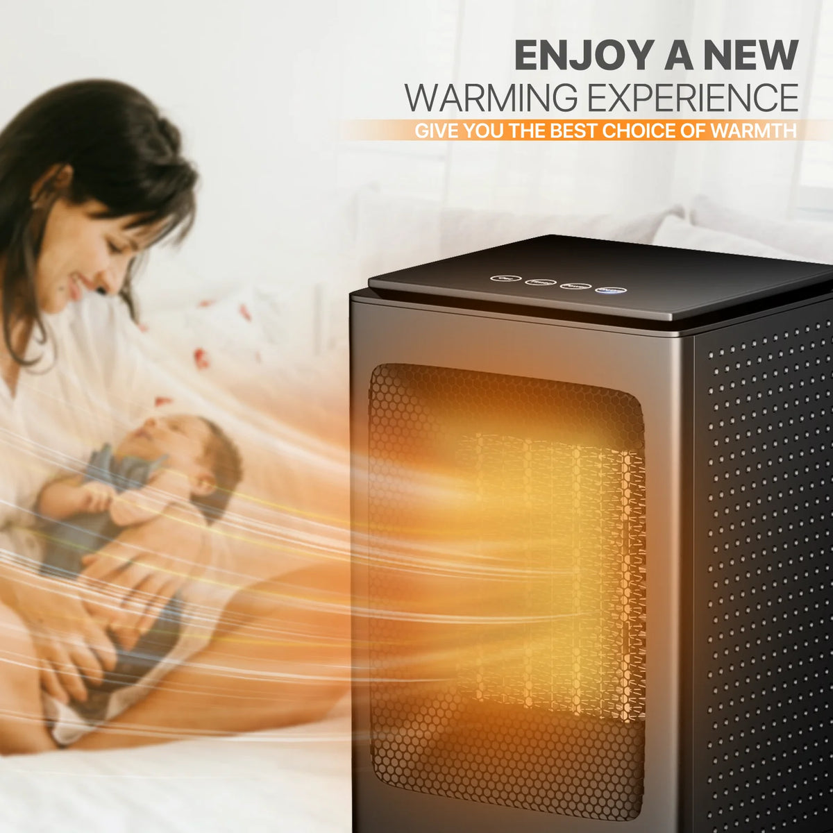 1500W PTC Portable Electric Space Heater with Timer S495