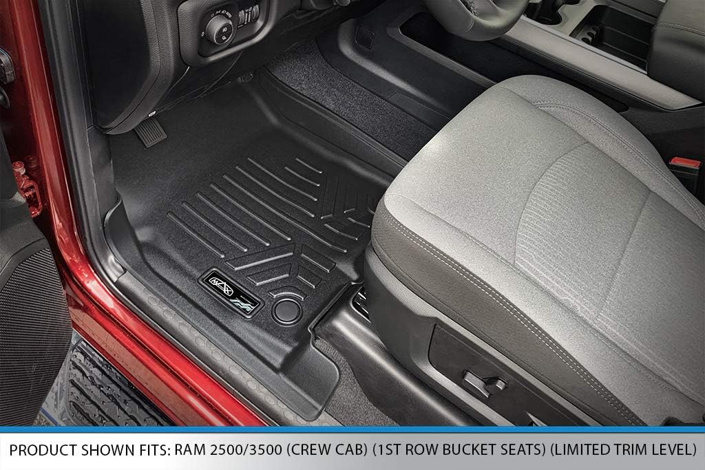 2 Row Black Floor Mats for 2019-2022 Ram 2500/3500 Crew Cab G945965