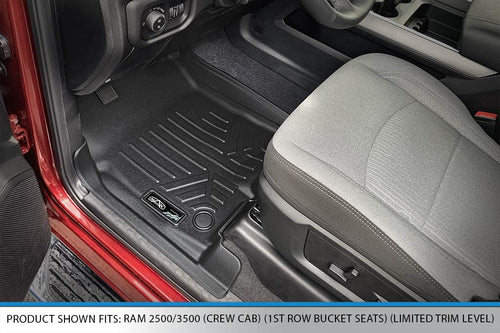 2 Row Black Floor Mats for 2019-2022 Ram 2500/3500 Crew Cab G945965