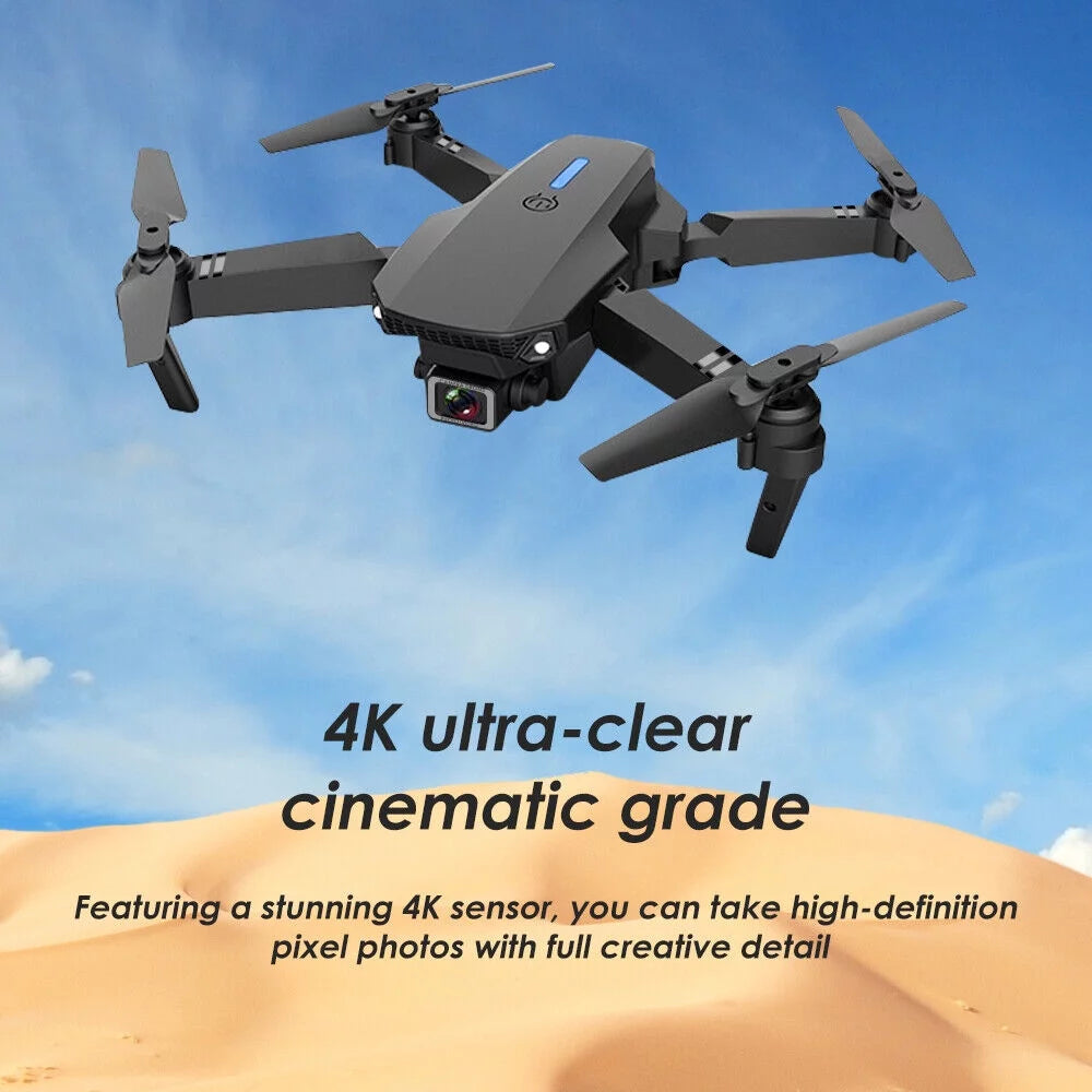 4K HD Dual Camera RC Drone with 4 Batteries W361499