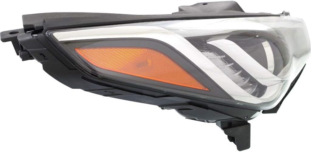 Black Housing Headlight Pair for Hyundai Sonata 2015 2016 2017 K8059