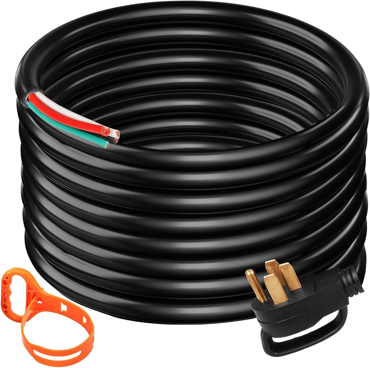 30Ft 50Amp 6 Gauge STW 6/3+8/1 Generator Extension Cord F54955