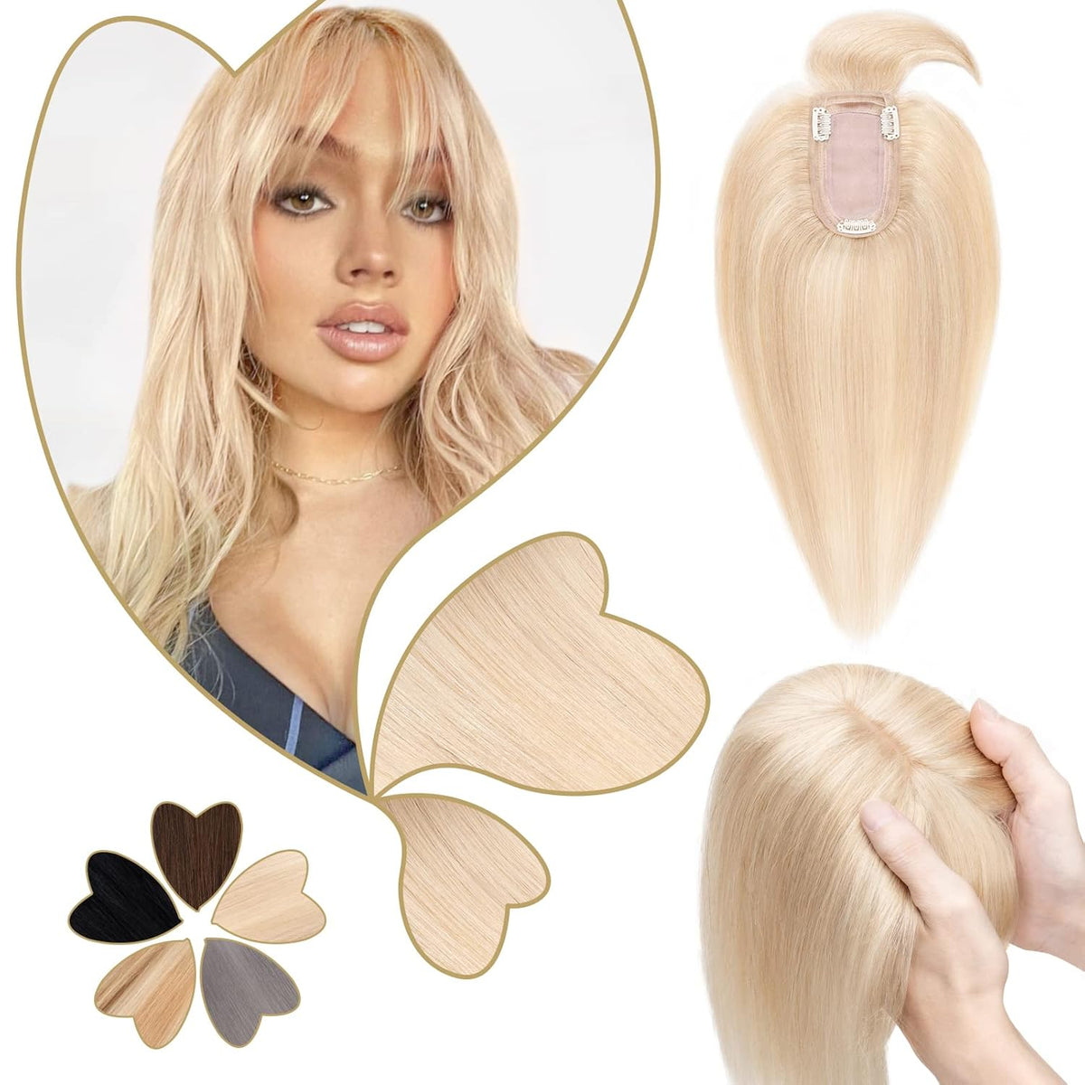 Silk Base Remy Human Hair Topper 12inch 38g M96940