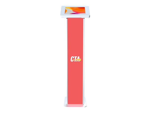 Locking Floor Stand Kiosk with Graphic Card Slot White E88534