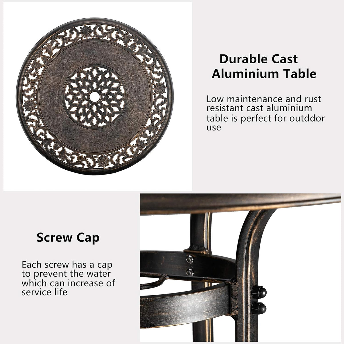 Outdoor Bar Table with Umbrella Hole E42187