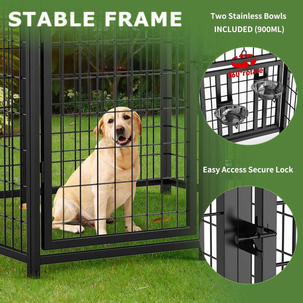 Large Dog Kennel Outdoor Pet Pens Metal Fence U16233