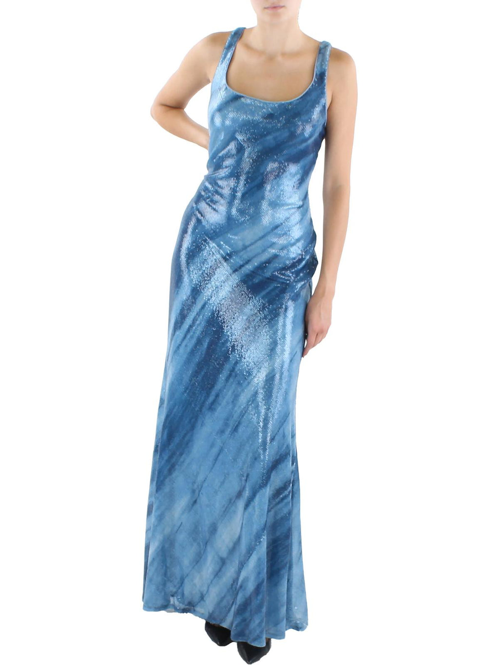 Sequined Maxi Evening Dress V935332