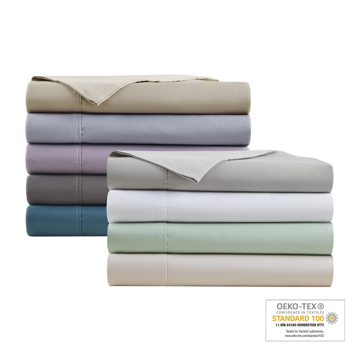 White 600 Thread Count Cotton Blend 4 PC Queen Sheet Set D422
