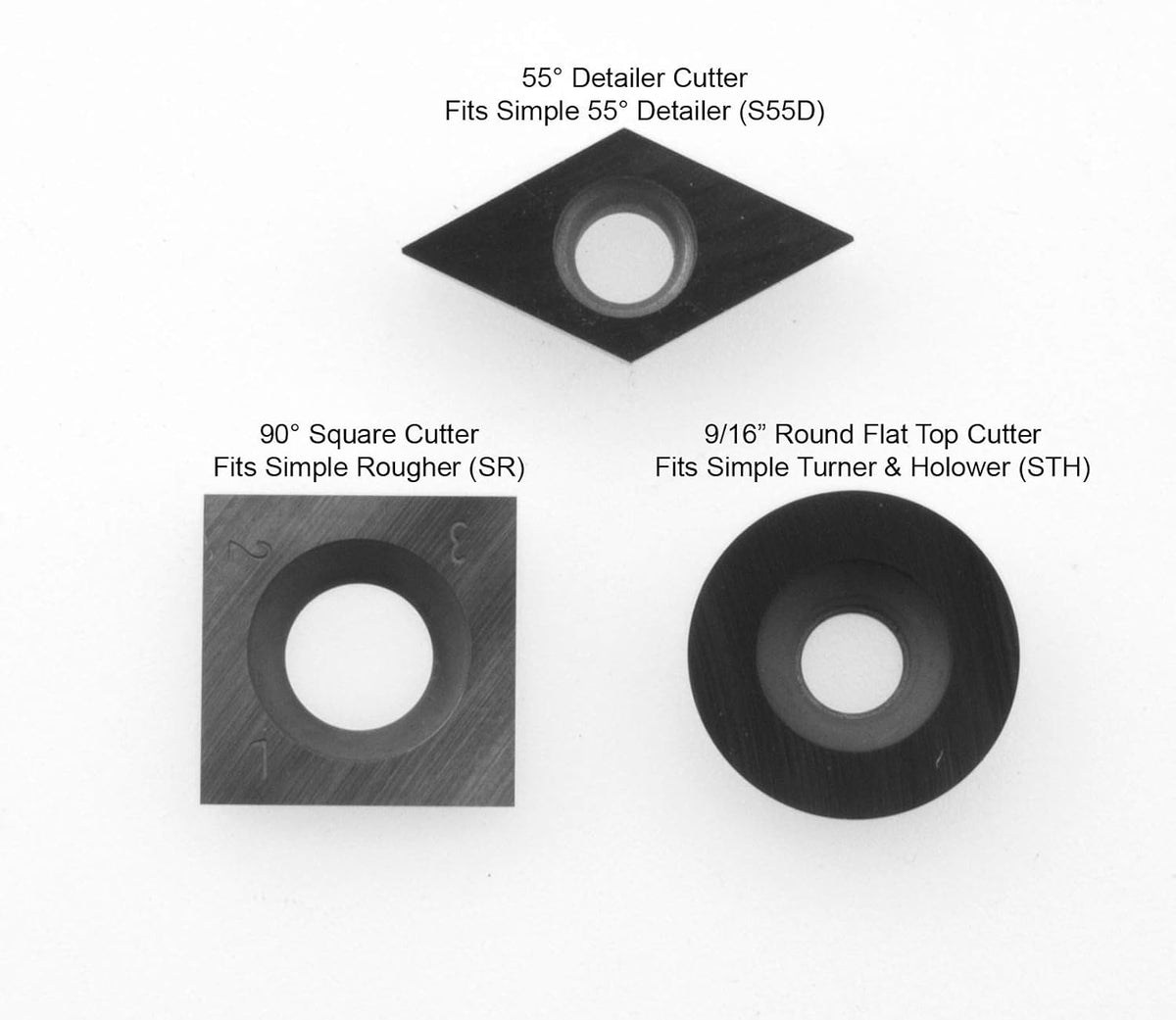 4 Cutter Pack Carbide Cutter for Woodturning Tools M1682