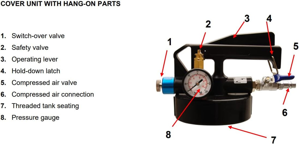 10L Pneumatic Air Oil Extractor Pump with 14pcs ATF Adapter S2025