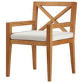 Natural White Wood Armchair Q433