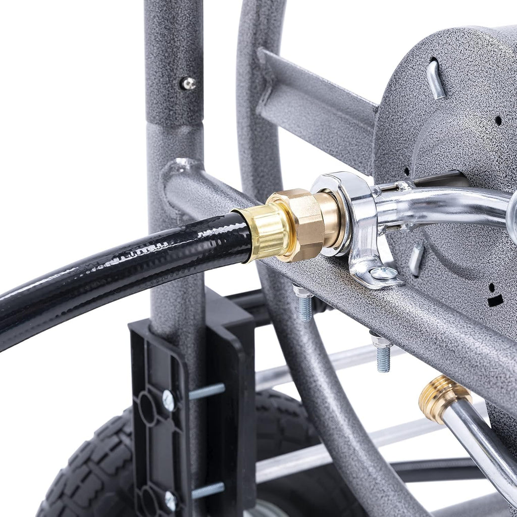 Heavy Duty Hose Reel Cart with 4 Wheels, 250-Feet Capacity F361