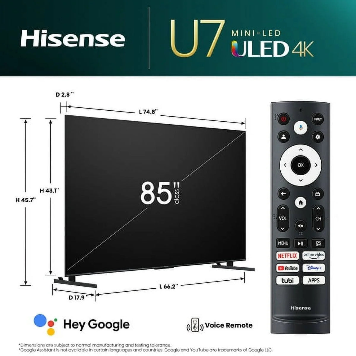 85" Class Mini-LED ULED 4K UHD Google Smart TV G232