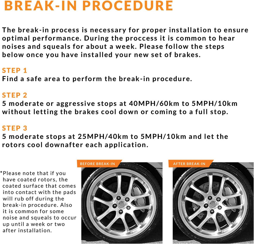 Front and Rear Brake Rotors with Carbon Ceramic Pads H6080