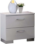 White 2 Drawer Nightstand Z381