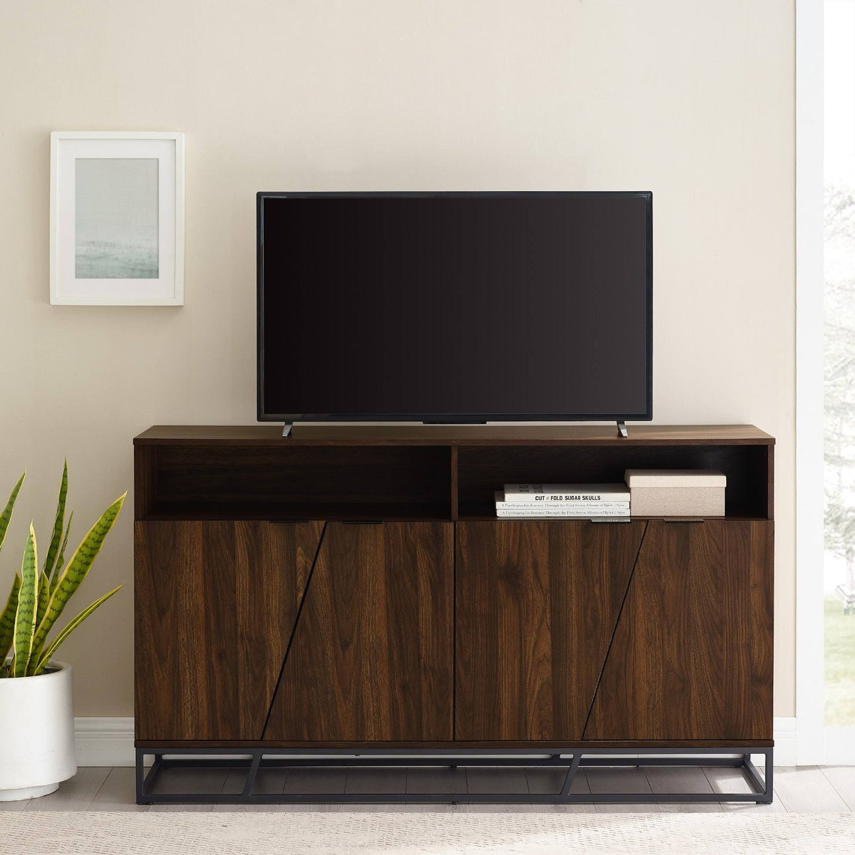 58-Inch Dark Walnut Sideboard W219586