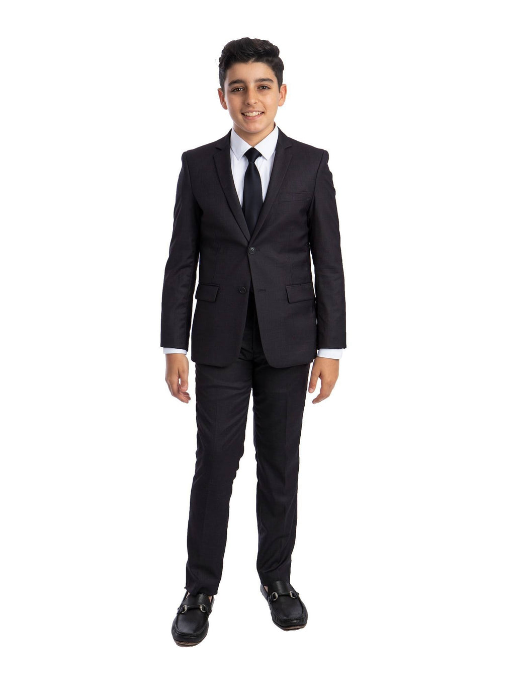 Dark Grey 5 Piece Boys Suit E139