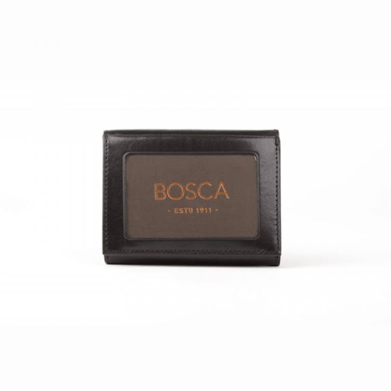 Dark Brown Leather Trifold ID Wallet Z24448