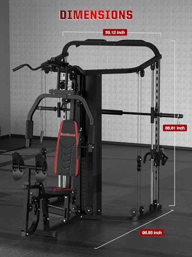 Smith Machine with 138LB Weight Stack F72080