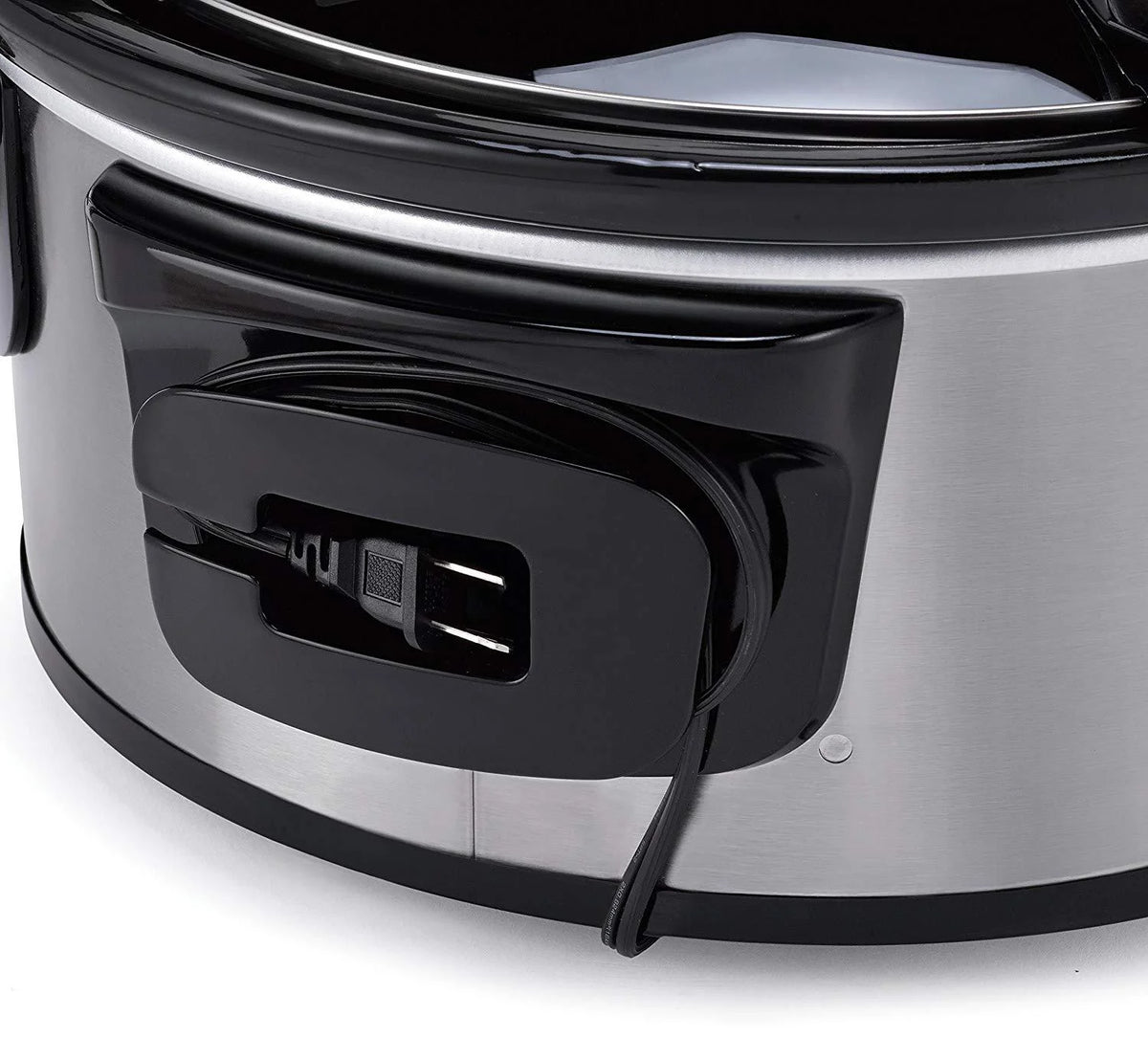 6 Quart Silver Portable Slow Cooker with Digital Control M873