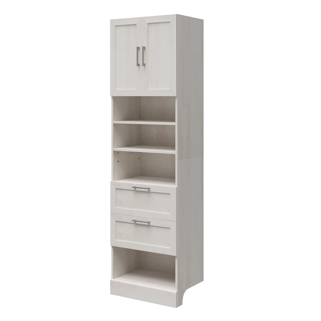 2 Door 2 Drawer Modular Closet Unit, Ivory Oak Q625498