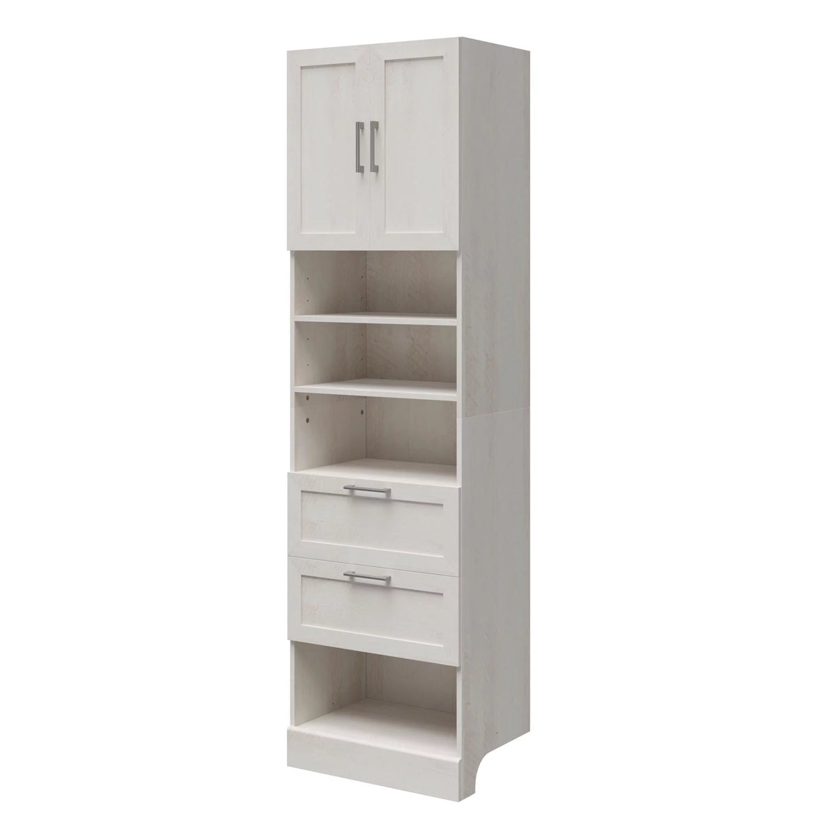 2 Door 2 Drawer Modular Closet Unit, Ivory Oak Q625498