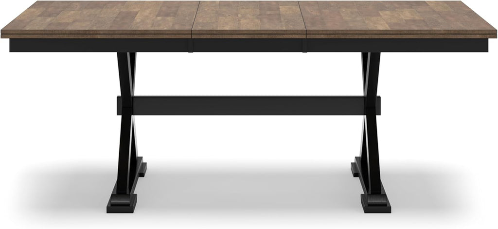 78" W x 40" D x 30" H Black Dark Brown Dining Extension Table B50280