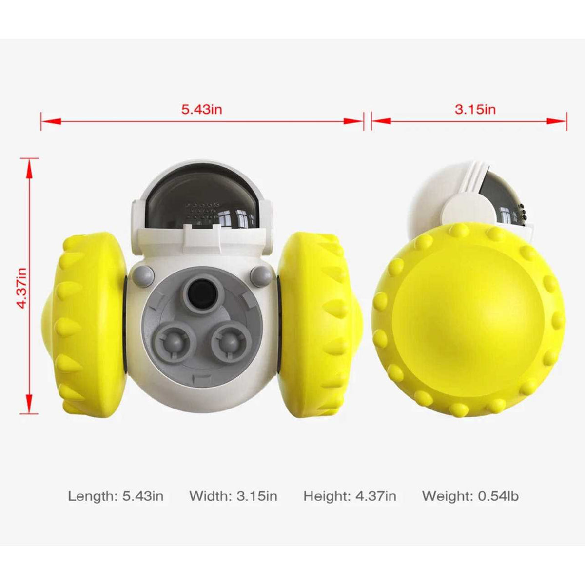Robot Shaped Treat Dispenser Push Toy A485