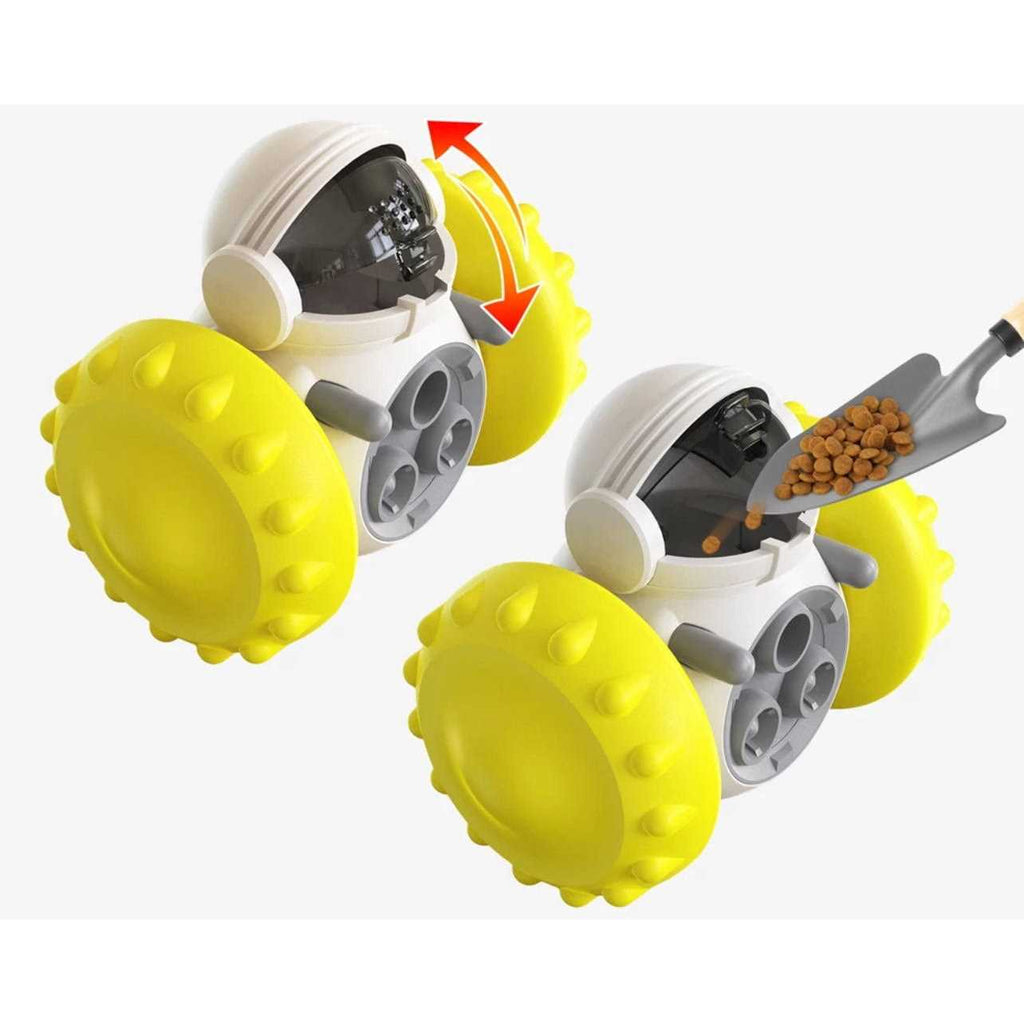 Robot Shaped Treat Dispenser Push Toy A485