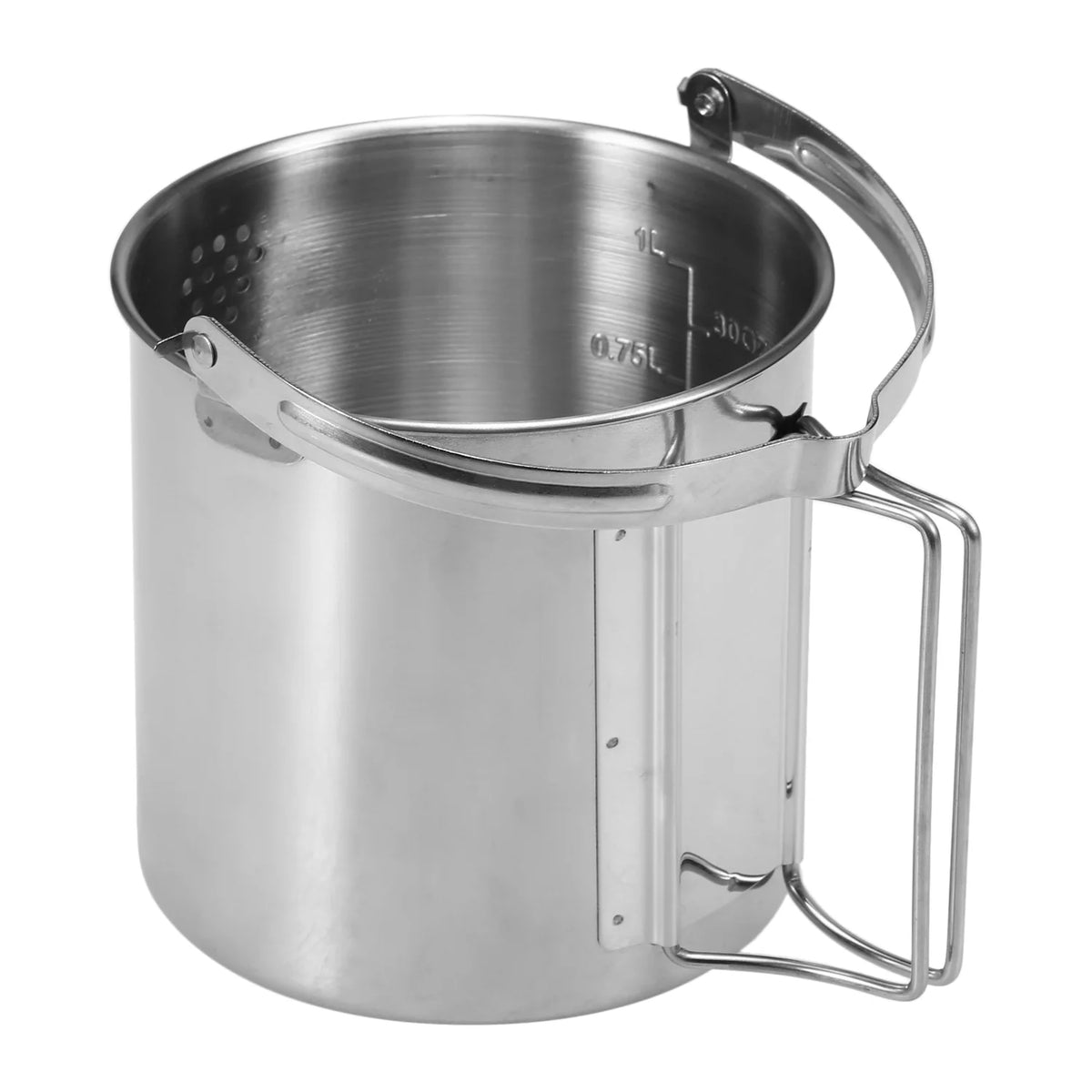 1L Stainless Steel Cooking Pot with Foldable Handle U310