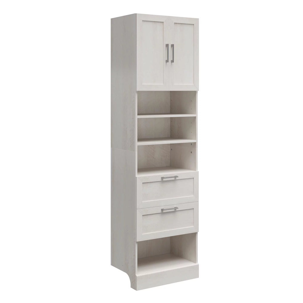 2 Door 2 Drawer Modular Closet Unit, Ivory Oak Q625498