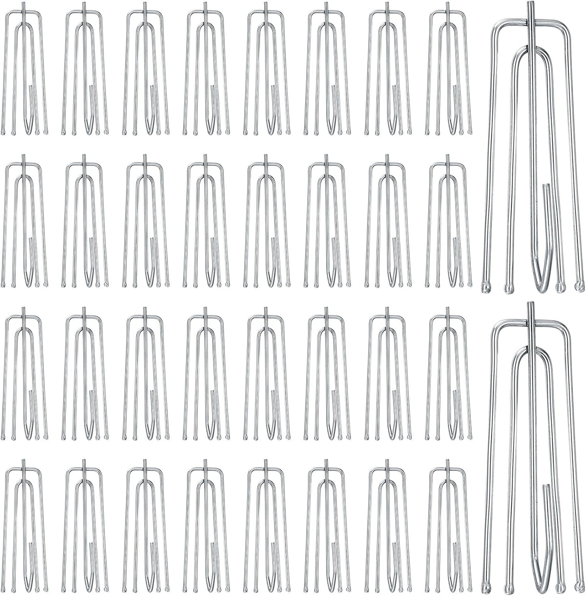 70pcs Stainless Steel Pinch Pleat Curtain Hooks T254127